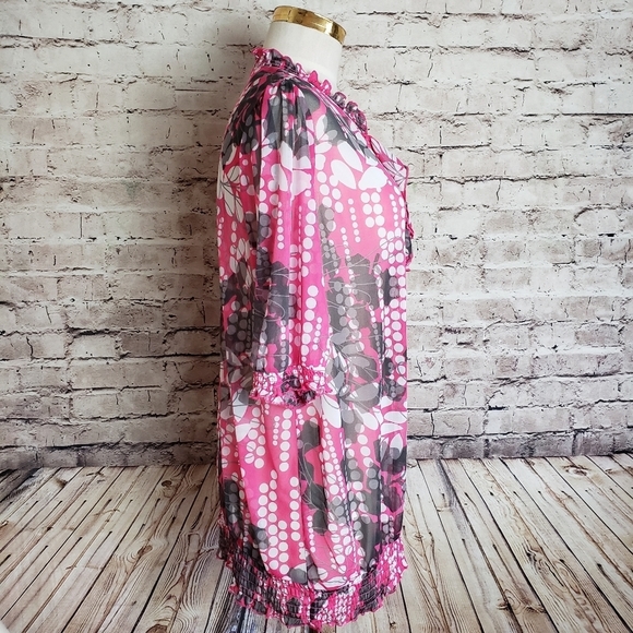 New Lane Bryant Sheer Floral Top - Picture 2 of 8